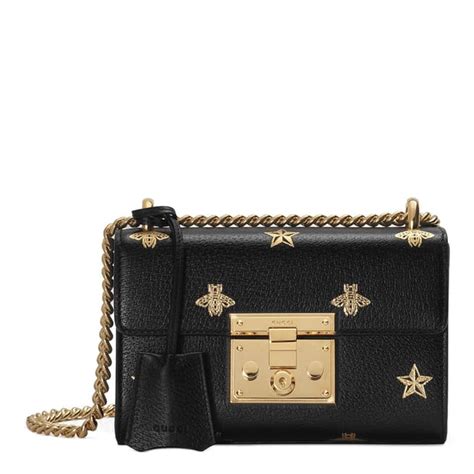 gucci padlock bee and star bag with backpocket|Gucci Padlock Bee Star small shoulder bag.